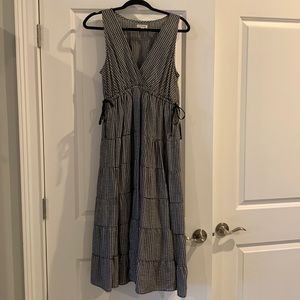 MAX STUDIO Black and White Gingham Maxi Dress